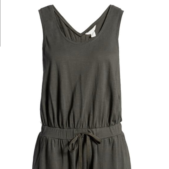 Caslon Solid Sleeveless Slub Jumpsuit - Picture 2 of 4